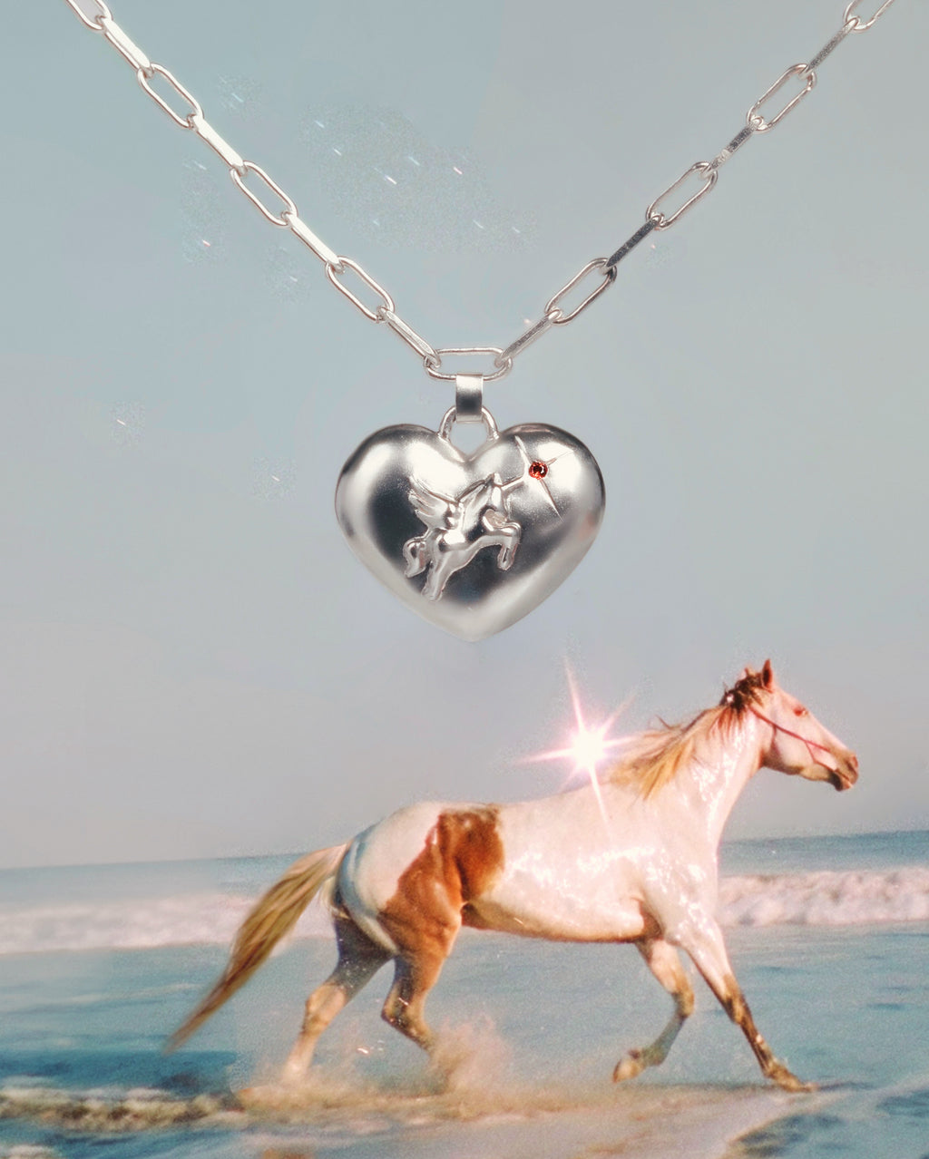 Belated happy year of the horse - necklace